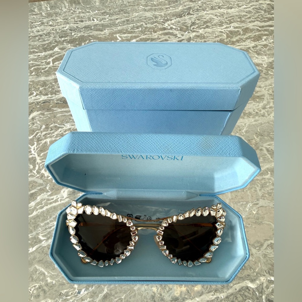 Swarovski Gold Crystal Sunglasses - Picture 5 of 7